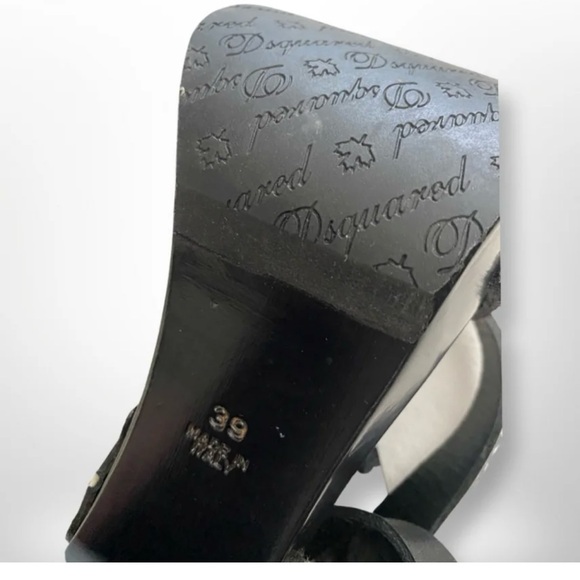 Cow print and leather DSquared heels size 39 or US 9. - Picture 3 of 4